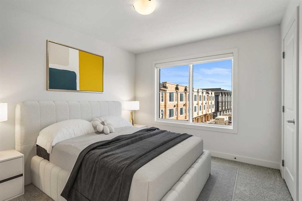 217 Seton Grove Se, Calgary, AB - Indoor Photo Showing Bedroom