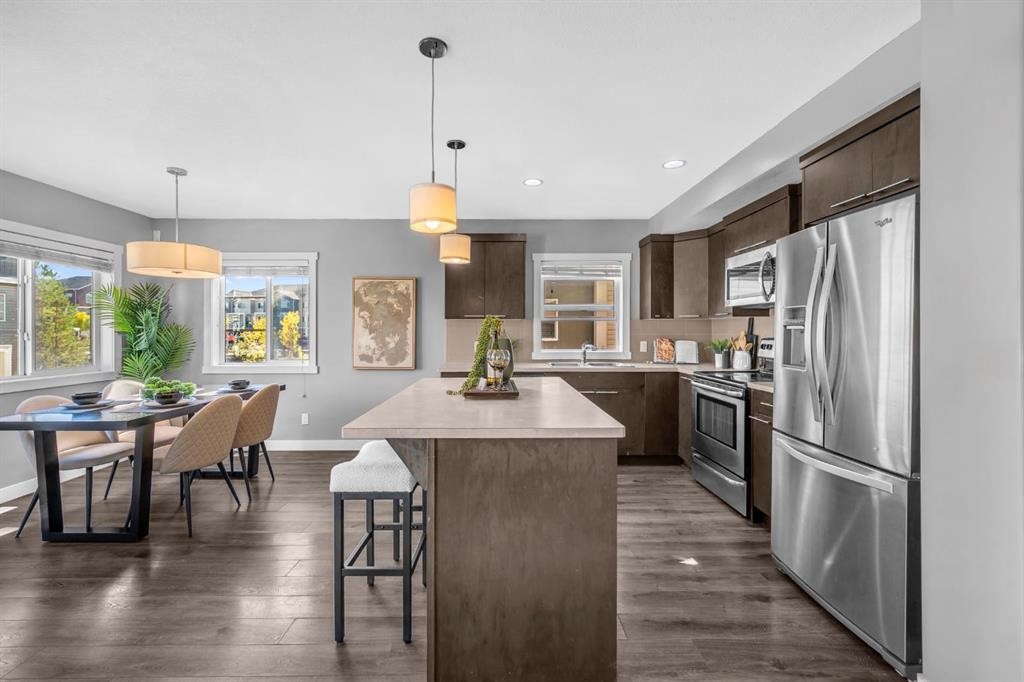 714 Redstone View Ne, Calgary, AB - Indoor Photo Showing Kitchen With Stainless Steel Kitchen With Upgraded Kitchen