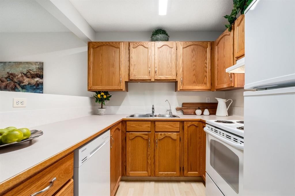 12 Millrise Green Sw, Calgary, AB - Indoor Photo Showing Kitchen With Double Sink