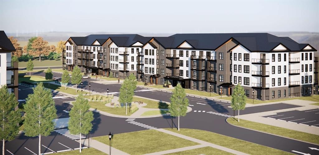 4102-100 Banister Drive, Okotoks, AB - With Facade