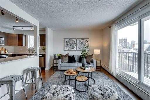 401-2203 14 Street Sw, Calgary, AB - Indoor Photo Showing Living Room