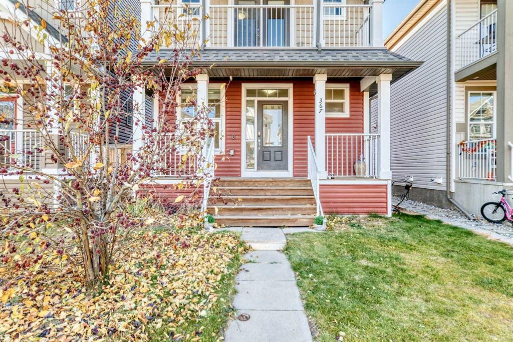 367 Auburn Crest Way Se, Calgary, AB - Outdoor With Balcony With Deck Patio Veranda With Facade