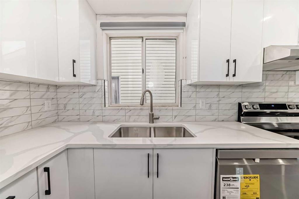 110 Falmere Way Ne, Calgary, AB - Indoor Photo Showing Kitchen With Double Sink
