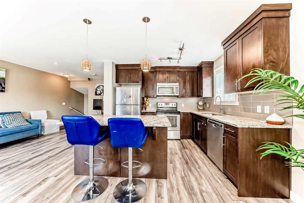 824 Skyview Ranch Grove Ne, Calgary, AB - Indoor Photo Showing Kitchen With Stainless Steel Kitchen With Double Sink With Upgraded Kitchen