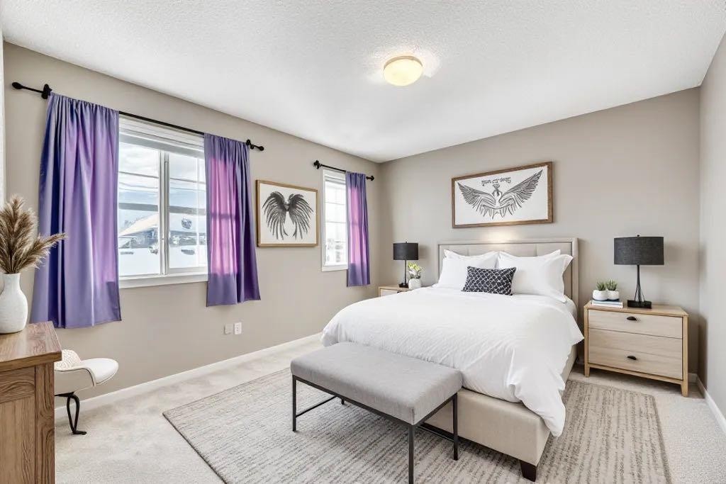 65 Marine Drive Se, Calgary, AB - Indoor Photo Showing Bedroom