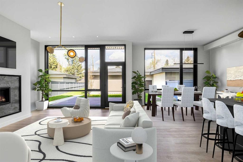 3C Willow Crescent Sw, Calgary, AB - Indoor With Fireplace