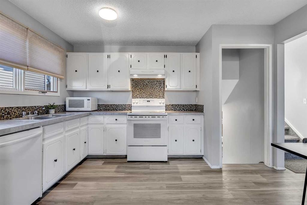 16 Castleglen Crescent Ne, Calgary, AB - Indoor Photo Showing Kitchen With Double Sink