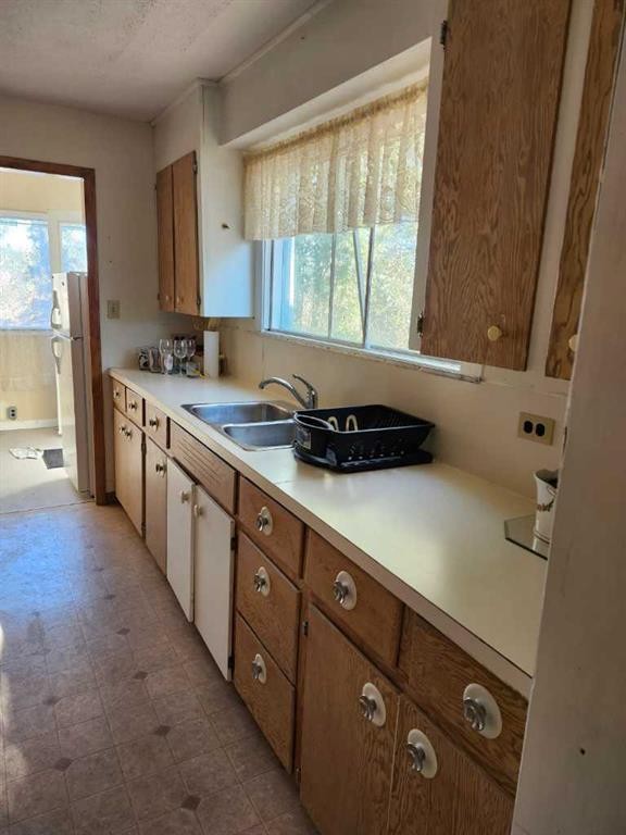 217 1 Street North, Lomond, AB - Indoor Photo Showing Kitchen With Double Sink