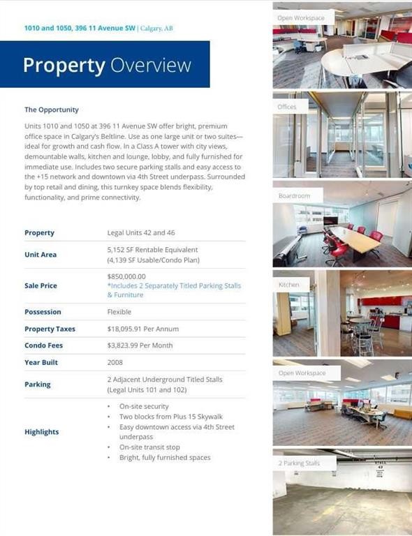 1010 & 1050-396 11 Avenue Sw, Calgary, AB