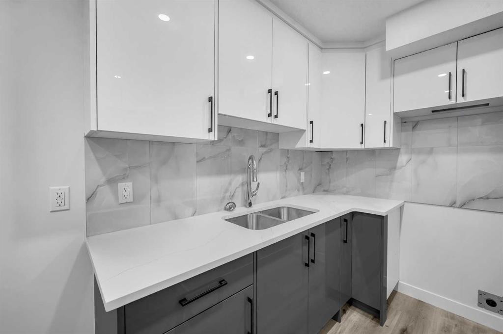 8925 Cityscape Drive Ne, Calgary, AB - Indoor Photo Showing Kitchen With Double Sink