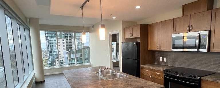 2607-211 13 Avenue Se, Calgary, AB - Indoor Photo Showing Kitchen With Double Sink