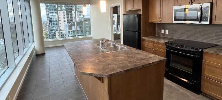 2607-211 13 Avenue Se, Calgary, AB - Indoor Photo Showing Kitchen With Double Sink
