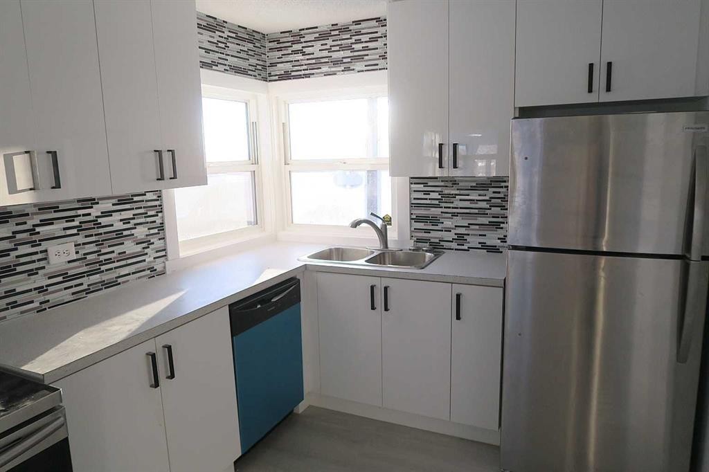111 2 Avenue South, Morrin, AB - Indoor Photo Showing Kitchen With Stainless Steel Kitchen With Double Sink