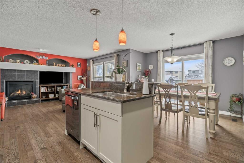 715 Copperpond Circle Se, Calgary, AB - Indoor With Fireplace