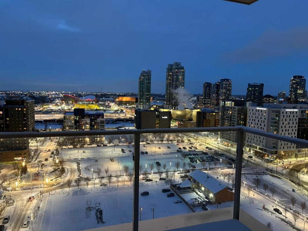 1903-519 Riverfront Avenue Se, Calgary, AB - Outdoor With Balcony With View