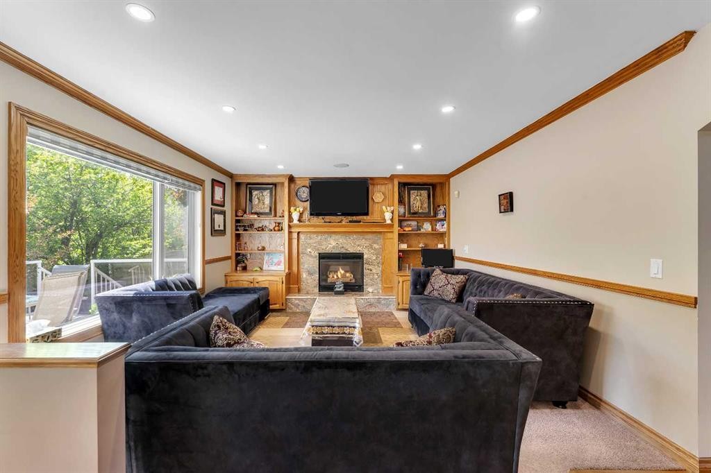 33 Edgevalley Way Nw, Calgary, AB - Indoor With Fireplace