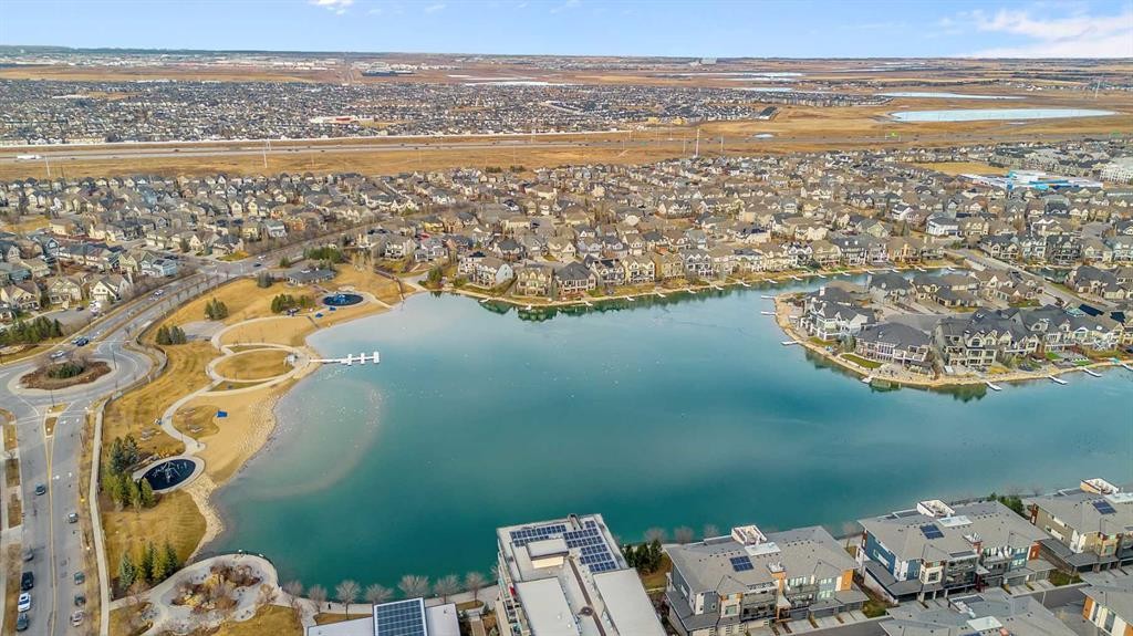 318-20 Mahogany Mews Se, Calgary, AB - Outdoor With Body Of Water With View