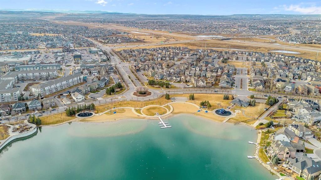 318-20 Mahogany Mews Se, Calgary, AB - Outdoor With Body Of Water With View