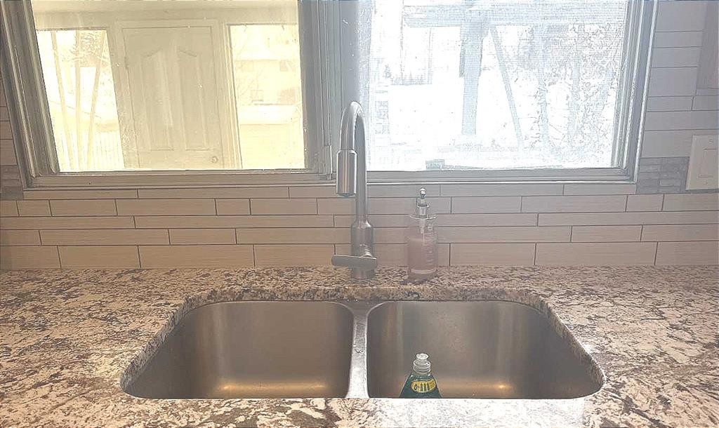 6111 26 Avenue Ne, Calgary, AB - Indoor Photo Showing Kitchen With Double Sink