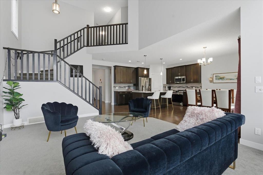 52 Brightoncrest Terrace Se, Calgary, AB - Indoor Photo Showing Living Room