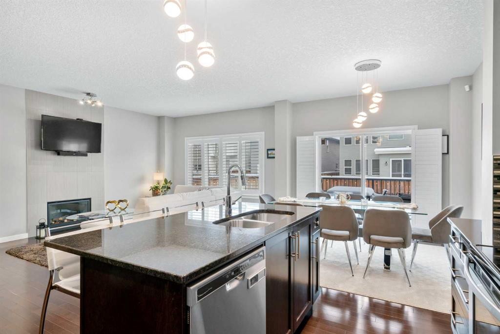 236 Walden Heights Se, Calgary, AB - Indoor Photo Showing Kitchen With Double Sink