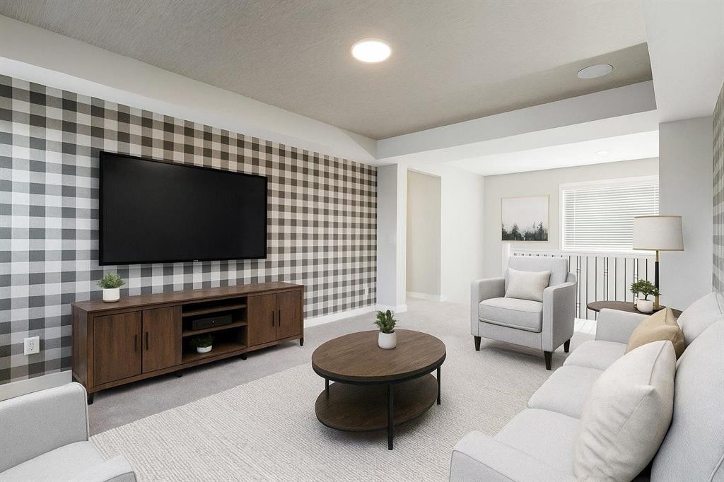 99 Precedence Hill, Cochrane, AB - Indoor Photo Showing Living Room