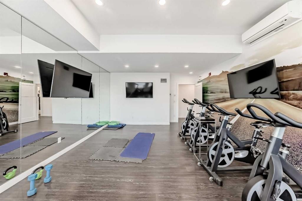 1406-76 Cornerstone Passage Ne, Calgary, AB - Indoor Photo Showing Gym Room