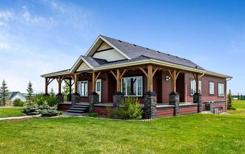 349035 Tamarack Drive East, Rural Foothills County, AB - Outdoor With Deck Patio Veranda With Facade