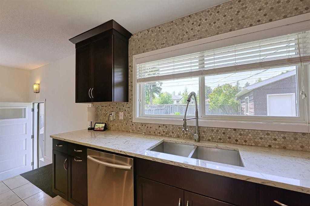 51 Hollyburn Road Sw, Calgary, AB - Indoor Photo Showing Kitchen With Double Sink