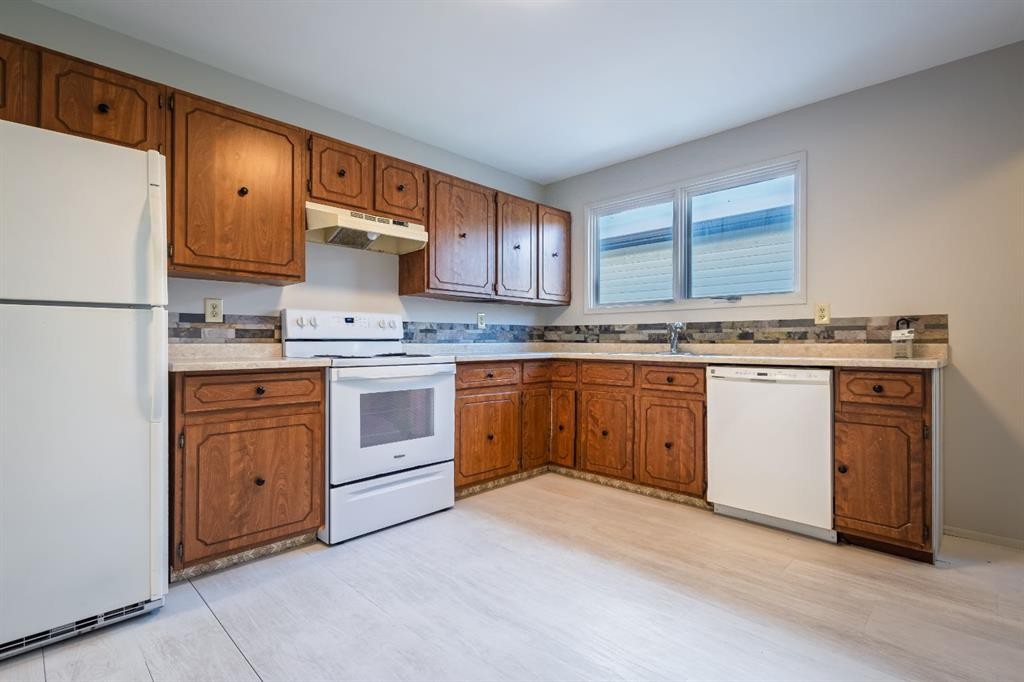 4351 38 Street Ne, Calgary, AB - Indoor Photo Showing Kitchen With Double Sink