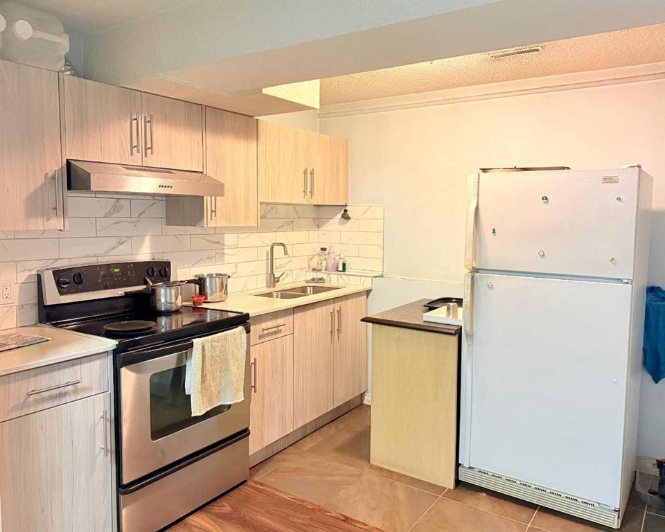 6946 Laguna Way Ne, Calgary, AB - Indoor Photo Showing Kitchen With Double Sink