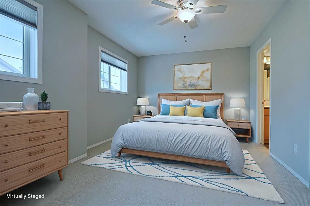 322 Country Village Cape Ne, Calgary, AB - Indoor Photo Showing Bedroom