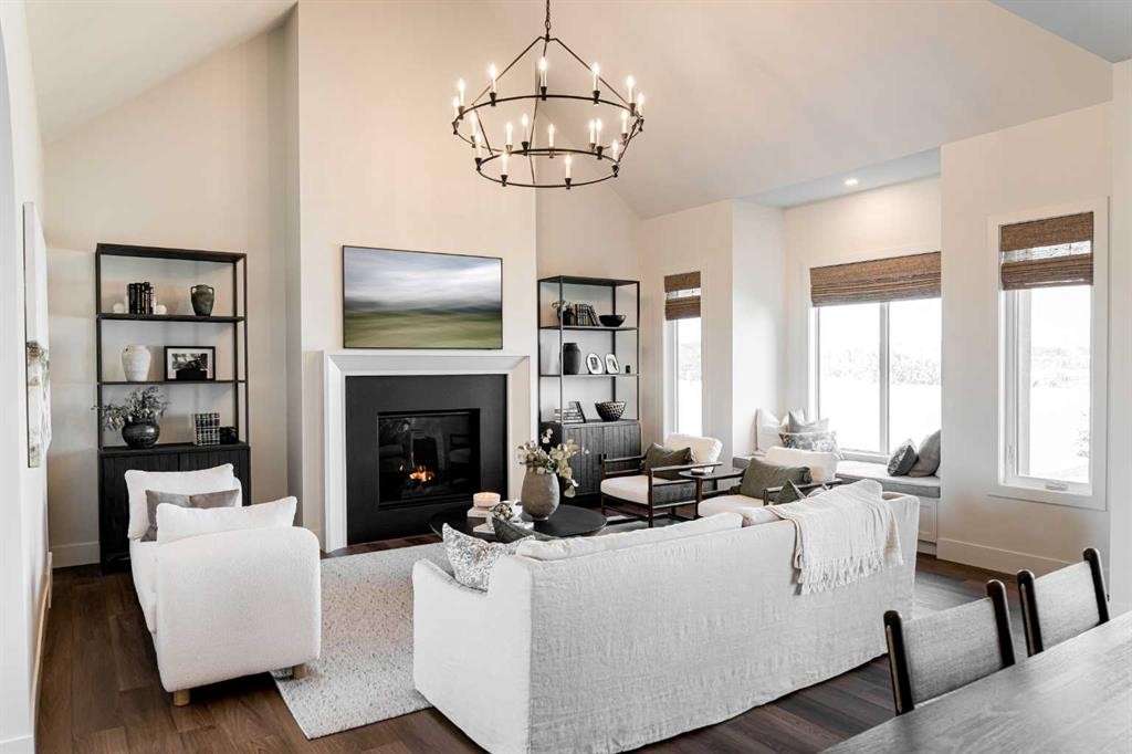 57 Legacy Forest Heights Se, Calgary, AB - Indoor Photo Showing Living Room With Fireplace