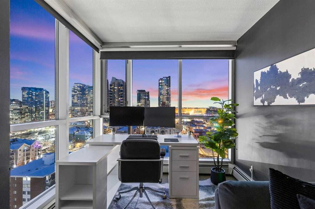 1602-188 15 Avenue Sw, Calgary, AB - Indoor Photo Showing Office