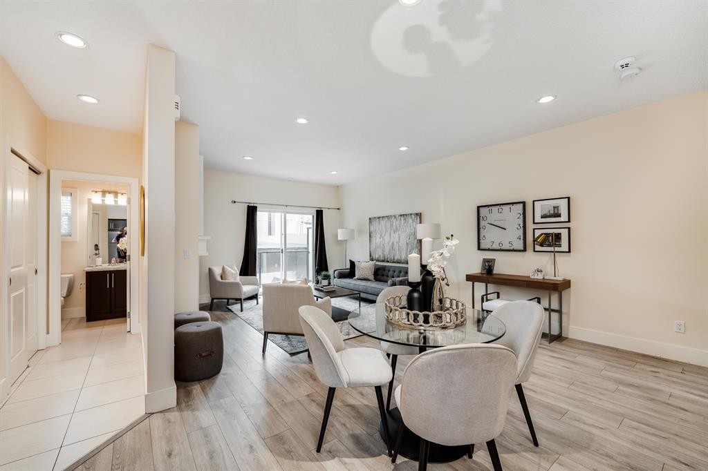 2-2008 12 Avenue Sw, Calgary, AB - Indoor Photo Showing Dining Room