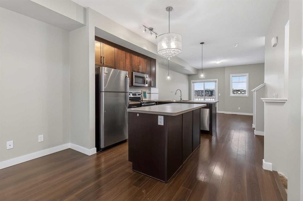 43 Redstone Circle Ne, Calgary, AB - Indoor Photo Showing Kitchen With Double Sink
