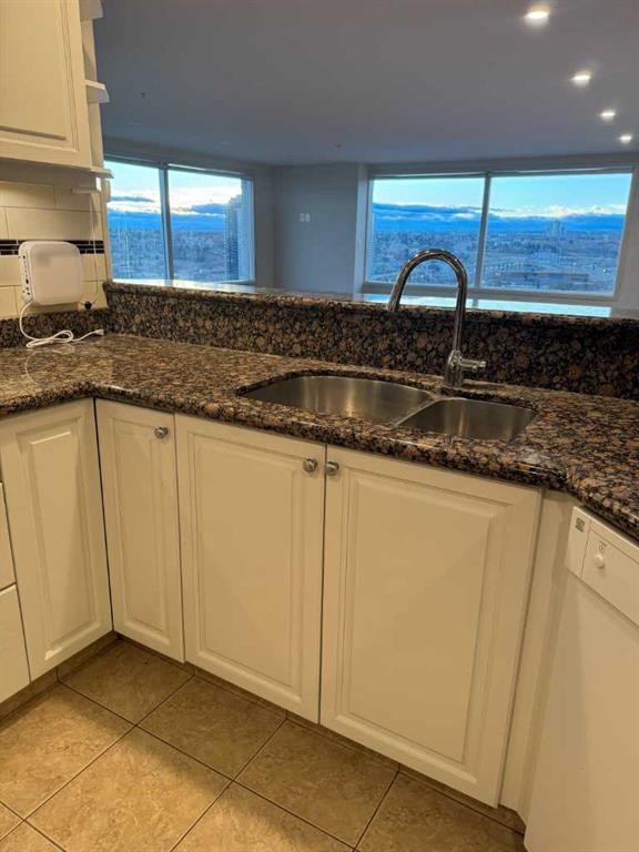 2003-683 10 Street Sw, Calgary, AB - Indoor Photo Showing Kitchen With Double Sink