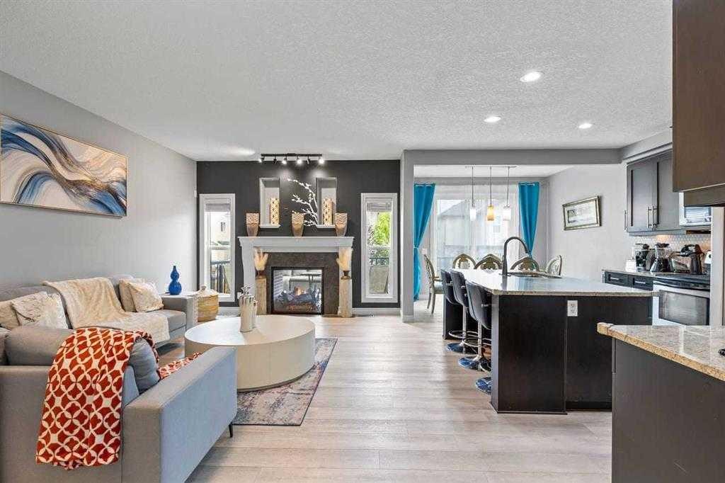 337 Bridleridge View Sw, Calgary, AB - Indoor With Fireplace