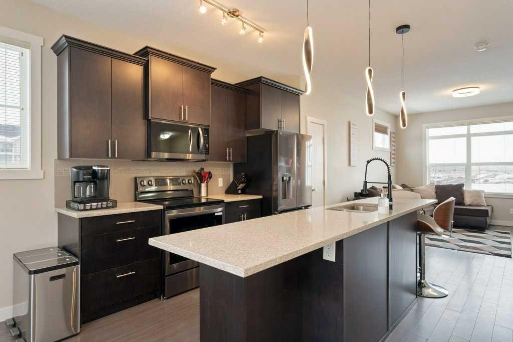 154 Redstone View Ne, Calgary, AB - Indoor Photo Showing Kitchen With Stainless Steel Kitchen With Upgraded Kitchen