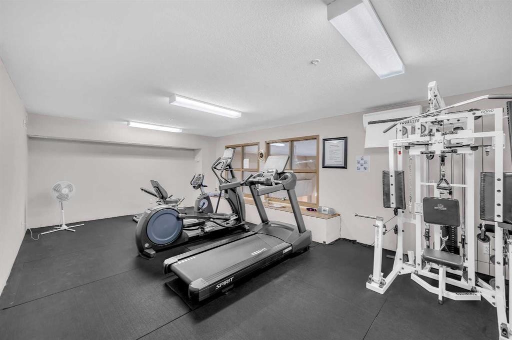 222-428 Chaparral Ravine View Se, Calgary, AB - Indoor Photo Showing Gym Room