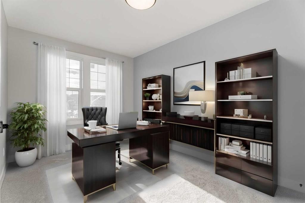 160 Vantage Drive, Cochrane, AB - Indoor Photo Showing Office