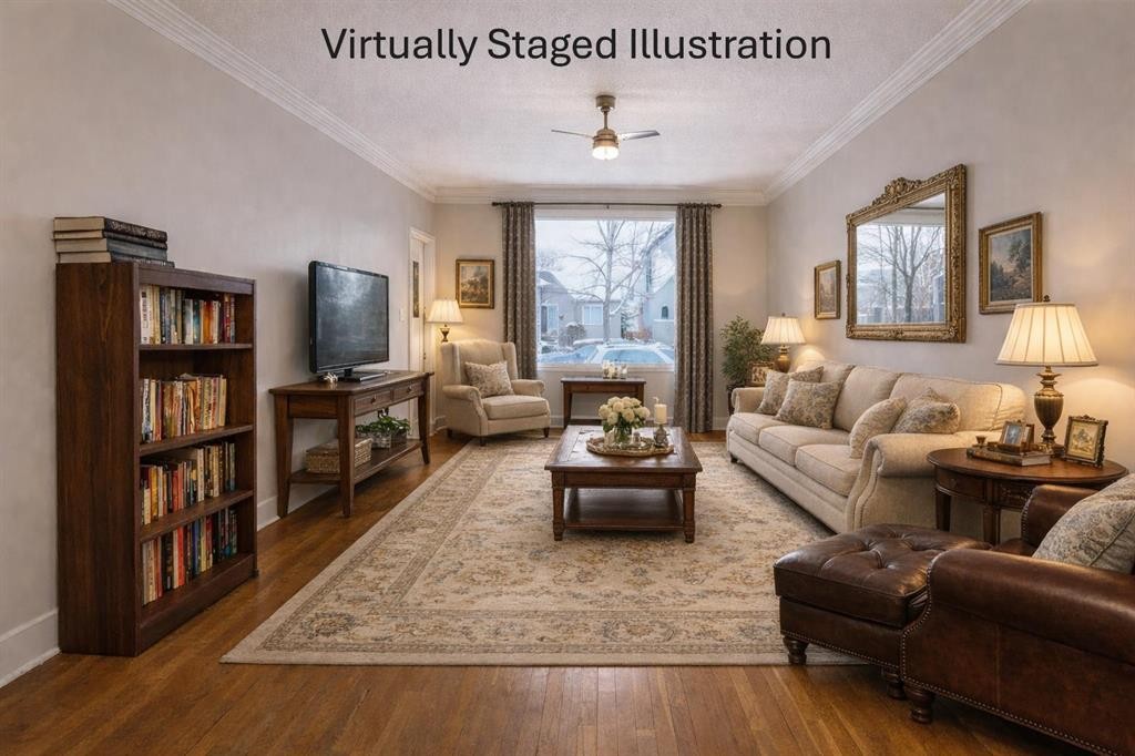 430 15 Avenue Ne, Calgary, AB - Indoor Photo Showing Living Room