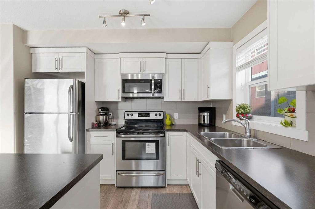 427 Redstone View Ne, Calgary, AB - Indoor Photo Showing Kitchen With Stainless Steel Kitchen With Double Sink