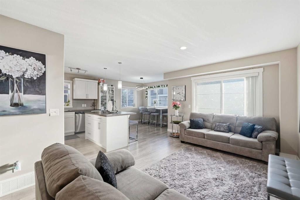 427 Redstone View Ne, Calgary, AB - Indoor Photo Showing Living Room