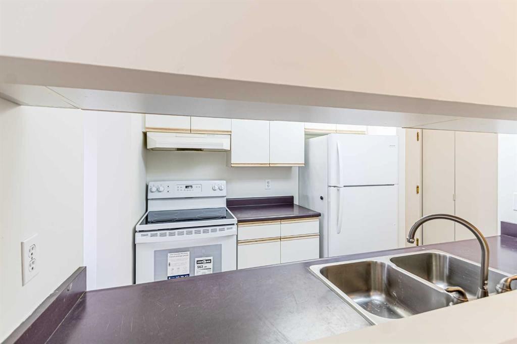 314-21 Dover Point Se, Calgary, AB - Indoor Photo Showing Kitchen With Double Sink
