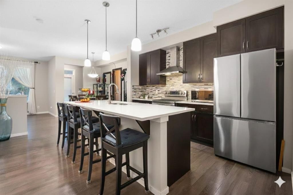 802 Walden Drive Se, Calgary, AB - Indoor Photo Showing Kitchen With Upgraded Kitchen