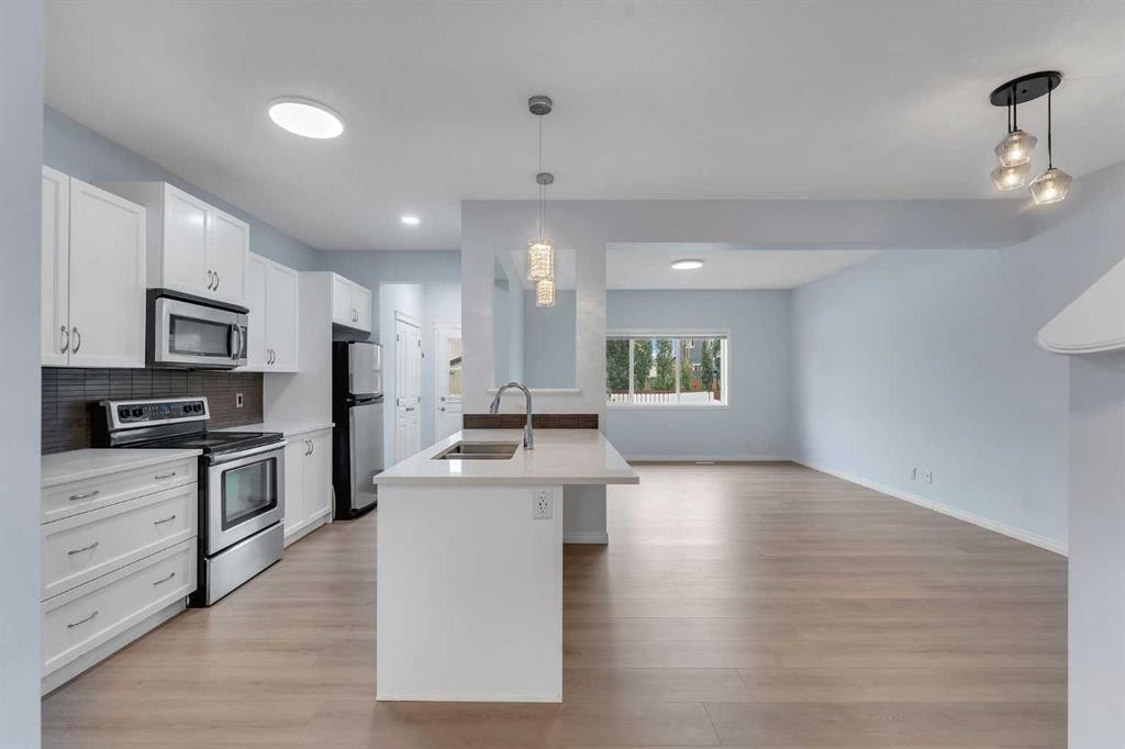 20 Copperpond Grove Se, Calgary, AB - Indoor Photo Showing Kitchen With Double Sink
