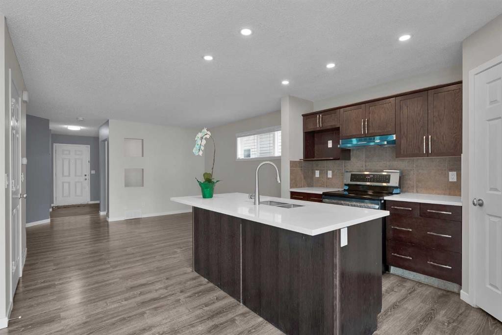 203 Cranberry Green Se, Calgary, AB - Indoor Photo Showing Kitchen With Upgraded Kitchen