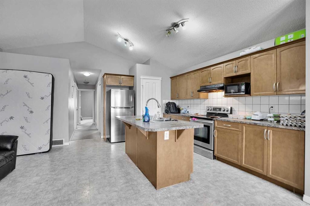 250 Martinwood Place Ne, Calgary, AB - Indoor Photo Showing Kitchen With Double Sink
