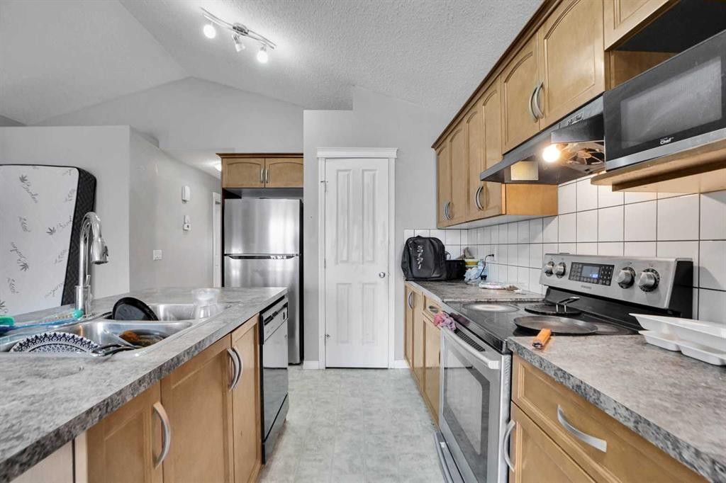 250 Martinwood Place Ne, Calgary, AB - Indoor Photo Showing Kitchen With Double Sink